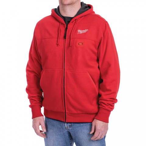 red milwaukee heated hoodie